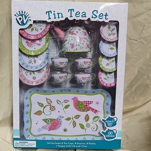 NEW Tin Tea Set